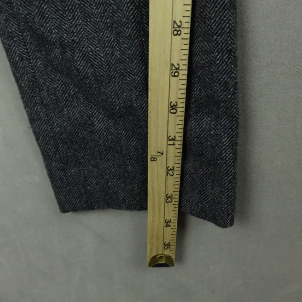 J Crew Bowery Slim Tweed Wool Herringbone Pants Mens 32x34 Gray